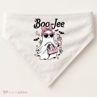 Cute Boo Jee Ghost Halloween Bandana Ghost Coffee USA-Made Doggie Bandana thumb 0