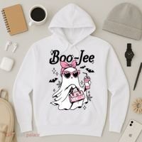 Cute Boo Jee Ghost Halloween Bandana Ghost Coffee Hoodie thumb 3