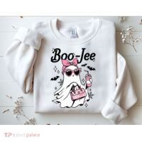 Cute Boo Jee Ghost Halloween Bandana Ghost Coffee Sweatshirt thumb 2