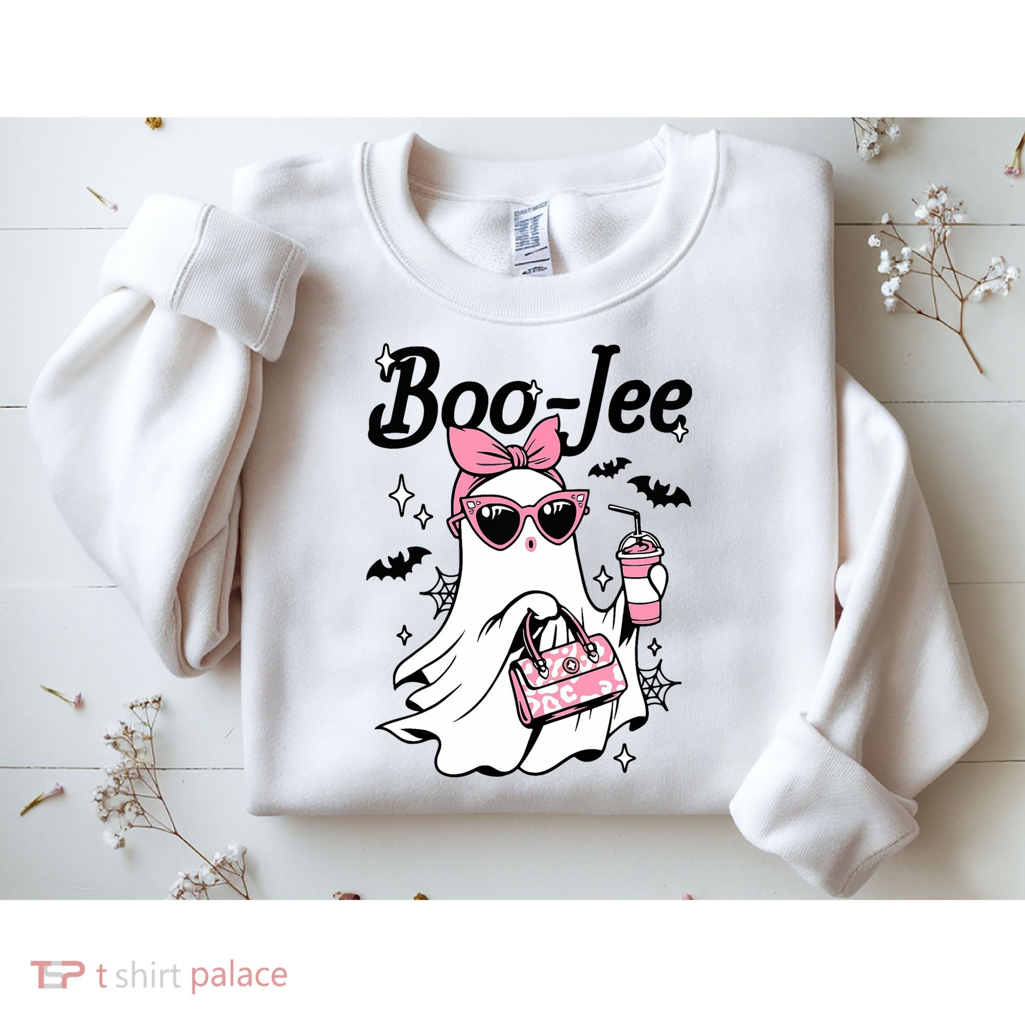 Cute Boo Jee Ghost Halloween Bandana Ghost Coffee Sweatshirt