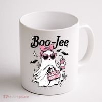 Cute Boo Jee Ghost Halloween Bandana Ghost Coffee Coffee Mug thumb 1