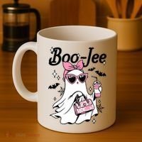 Cute Boo Jee Ghost Halloween Bandana Ghost Coffee Coffee Mug thumb 4