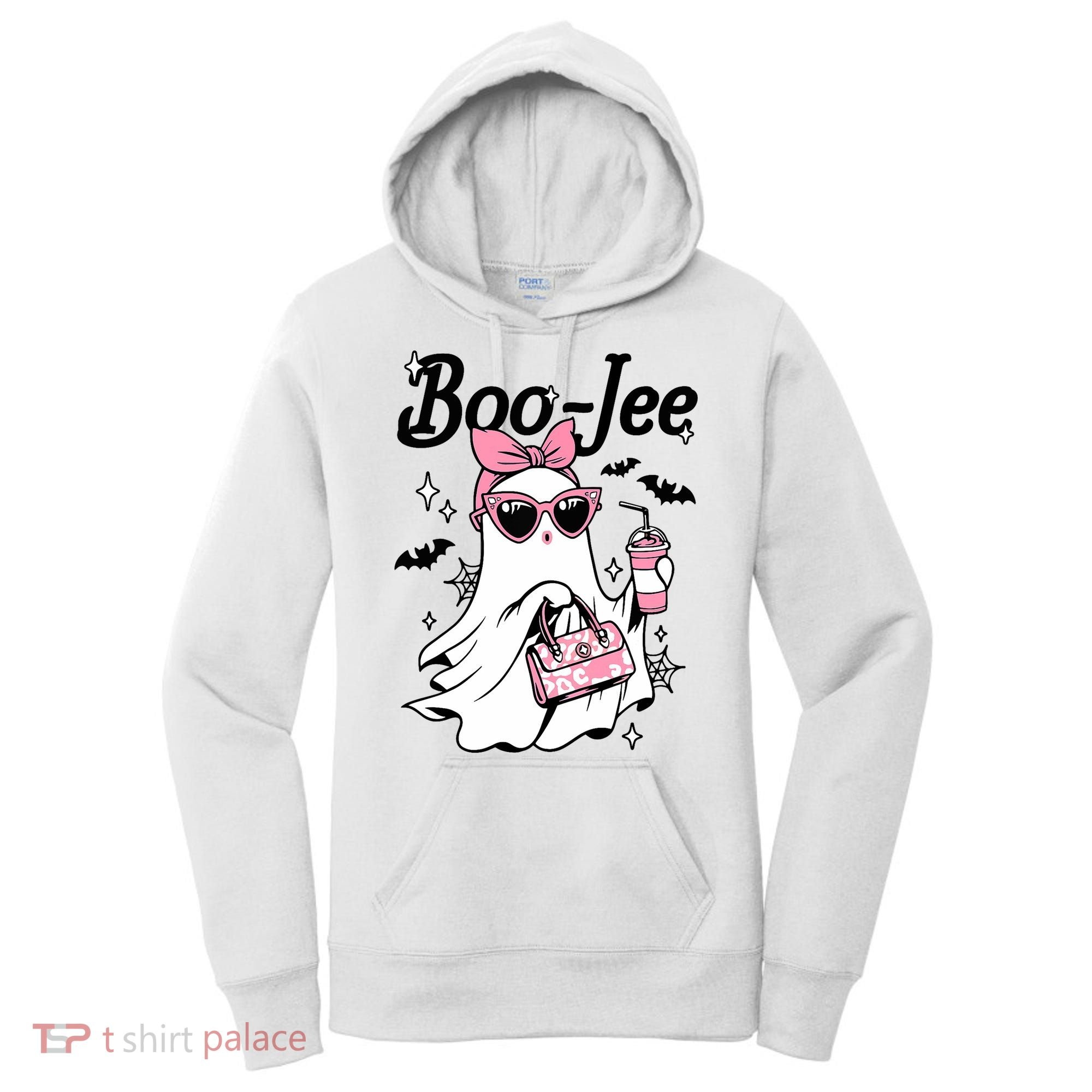 Cute Boo Jee Ghost Halloween Bandana Ghost Coffee Women's Hoodie