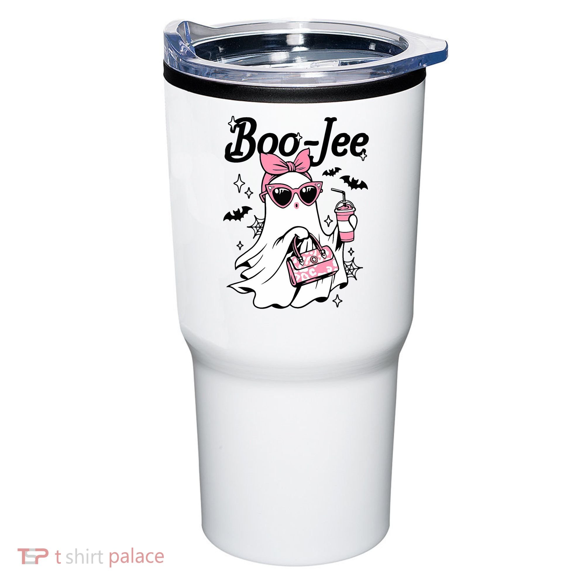 Cute Boo Jee Ghost Halloween Bandana Ghost Coffee Tumbler