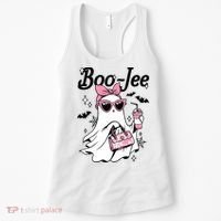 Cute Boo Jee Ghost Halloween Bandana Ghost Coffee Women's Tank Top thumb 0