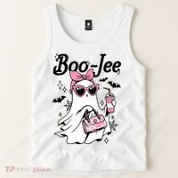 Cute Boo Jee Ghost Halloween Bandana Ghost Coffee Tank Top thumb 2
