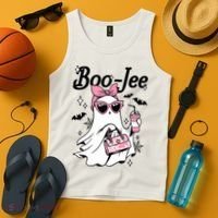 Cute Boo Jee Ghost Halloween Bandana Ghost Coffee Tank Top thumb 4