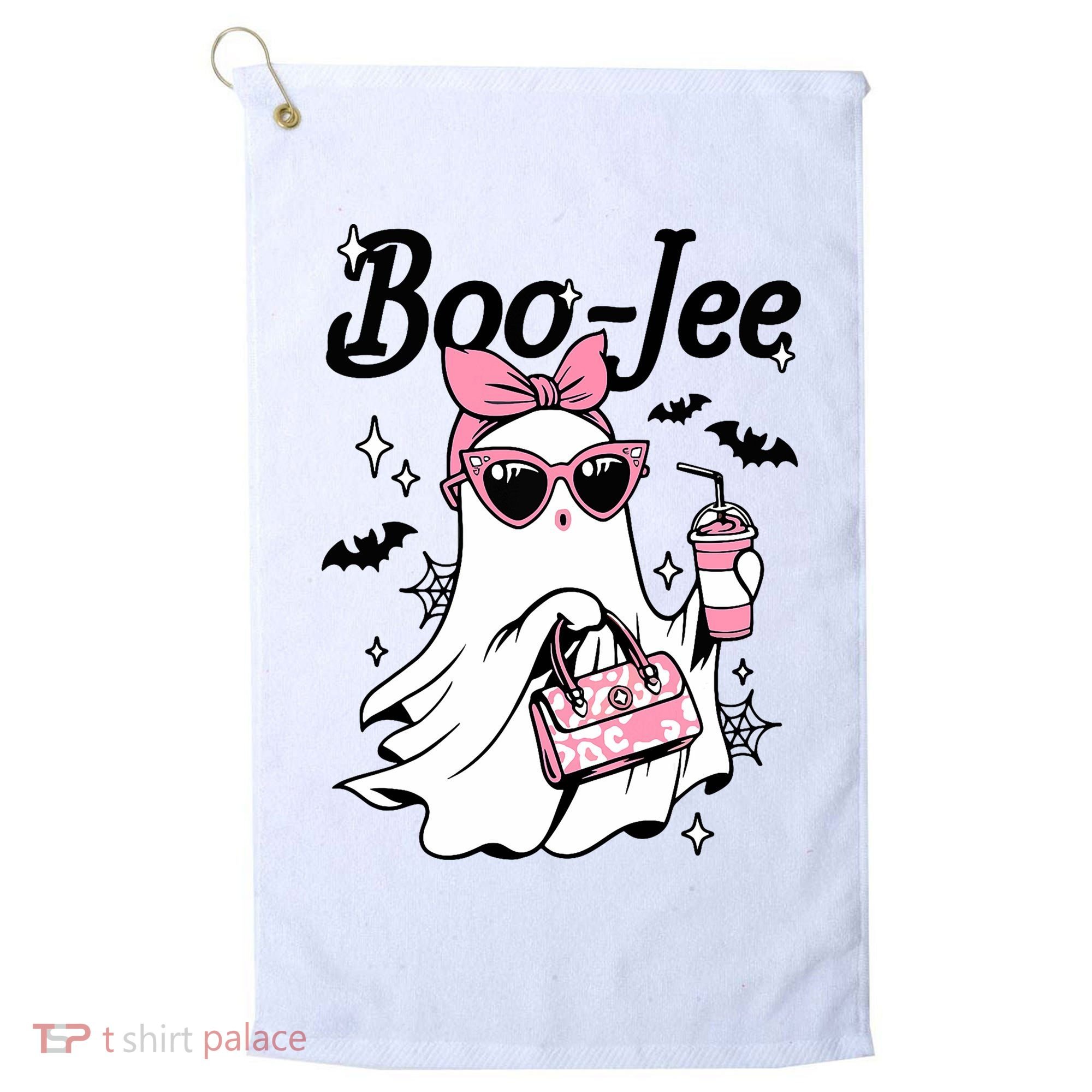 Cute Boo Jee Ghost Halloween Bandana Ghost Coffee Golf Towel