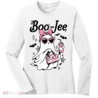 Cute Boo Jee Ghost Halloween Bandana Ghost Coffee Women's Long Sleeve Shirt thumb 0