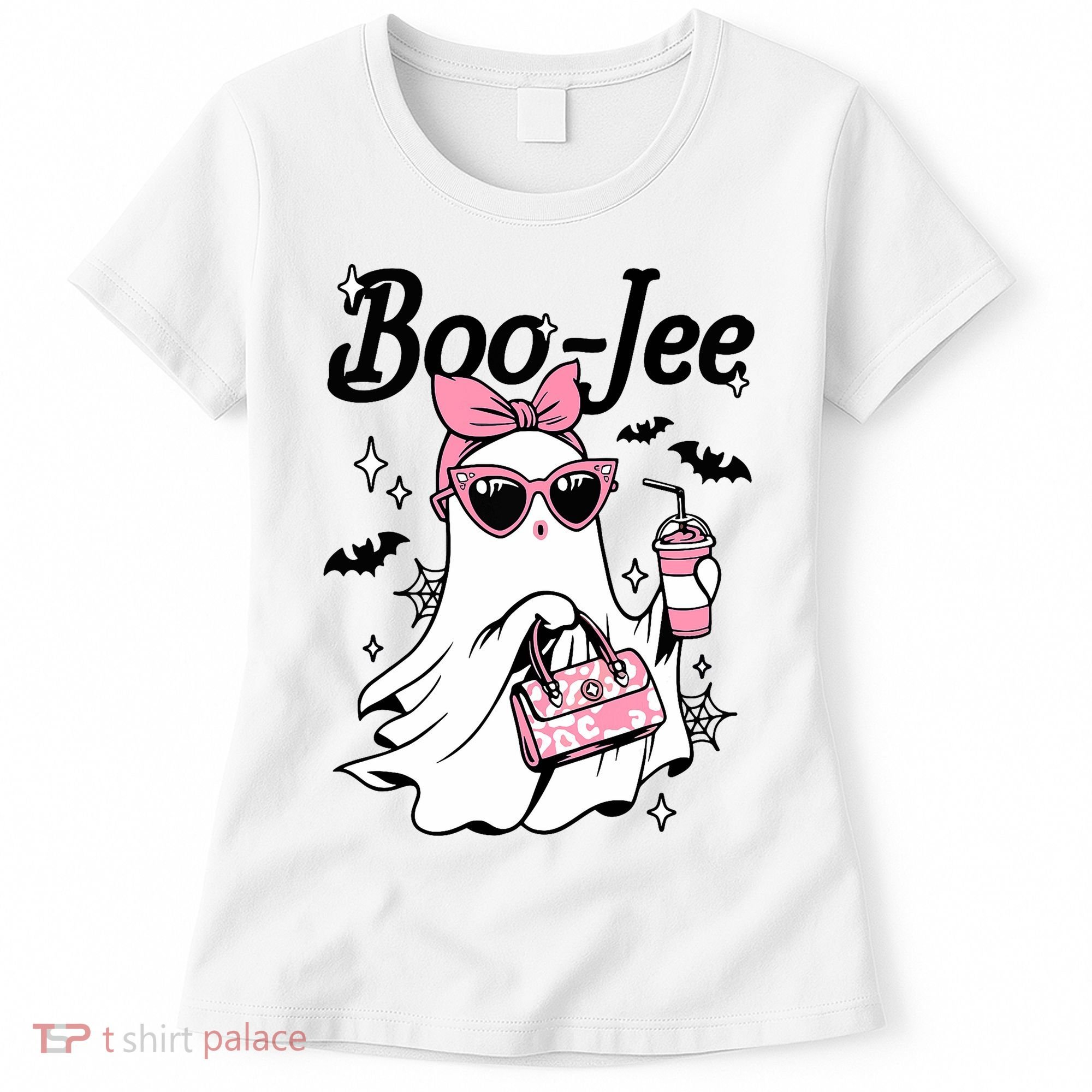 Cute Boo Jee Ghost Halloween Bandana Ghost Coffee Women's T-Shirt