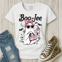 Cute Boo Jee Ghost Halloween Bandana Ghost Coffee Women's T-Shirt thumb 3