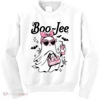 Cute Boo Jee Ghost Halloween Bandana Ghost Coffee Kids Sweatshirt thumb 0