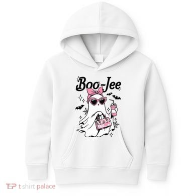 Cute Boo Jee Ghost Halloween Bandana Ghost Coffee Kids Hoodie