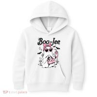 Cute Boo Jee Ghost Halloween Bandana Ghost Coffee Kids Hoodie thumb 0