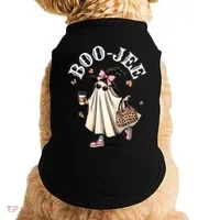Cute Boo Jee Ghost Halloween Leopard Ghost Coffee Funny Gift Doggie Tank thumb 0