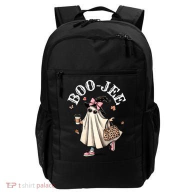 Cute Boo Jee Ghost Halloween Leopard Ghost Coffee Funny Gift Backpack