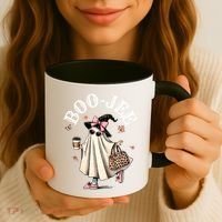 Cute Boo Jee Ghost Halloween Leopard Ghost Coffee Funny Gift Coffee Mug thumb 3