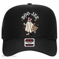 Cute Boo Jee Ghost Halloween Leopard Ghost Coffee Funny Gift Hat thumb 0
