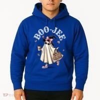 Cute Boo Jee Ghost Halloween Leopard Ghost Coffee Funny Gift Hoodie thumb 2