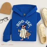 Cute Boo Jee Ghost Halloween Leopard Ghost Coffee Funny Gift Hoodie thumb 4