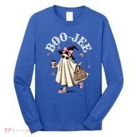 Cute Boo Jee Ghost Halloween Leopard Ghost Coffee Funny Gift Long Sleeve Shirt thumb 0