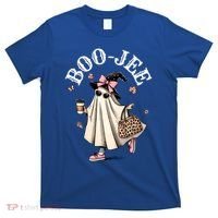 Cute Boo Jee Ghost Halloween Leopard Ghost Coffee Funny Gift T-Shirt thumb 0