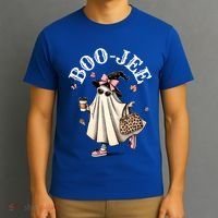 Cute Boo Jee Ghost Halloween Leopard Ghost Coffee Funny Gift T-Shirt thumb 3