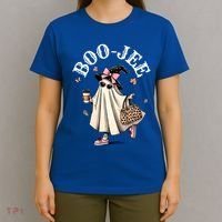 Cute Boo Jee Ghost Halloween Leopard Ghost Coffee Funny Gift T-Shirt thumb 4