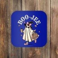 Cute Boo Jee Ghost Halloween Leopard Ghost Coffee Funny Gift Coaster thumb 0