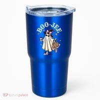 Cute Boo Jee Ghost Halloween Leopard Ghost Coffee Funny Gift Tumbler thumb 0