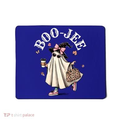 Cute Boo Jee Ghost Halloween Leopard Ghost Coffee Funny Gift Mousepad