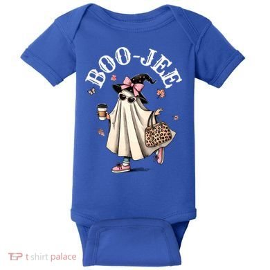 Cute Boo Jee Ghost Halloween Leopard Ghost Coffee Funny Gift Baby Bodysuit