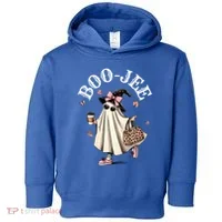 Cute Boo Jee Ghost Halloween Leopard Ghost Coffee Funny Gift Toddler Hoodie thumb 0