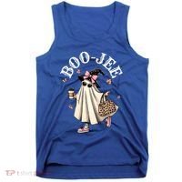 Cute Boo Jee Ghost Halloween Leopard Ghost Coffee Funny Gift Tank Top thumb 0