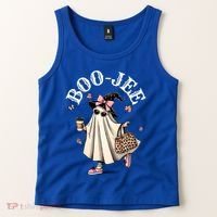 Cute Boo Jee Ghost Halloween Leopard Ghost Coffee Funny Gift Tank Top thumb 2