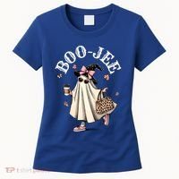 Cute Boo Jee Ghost Halloween Leopard Ghost Coffee Funny Gift Women's T-Shirt thumb 0