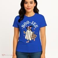 Cute Boo Jee Ghost Halloween Leopard Ghost Coffee Funny Gift Women's T-Shirt thumb 4