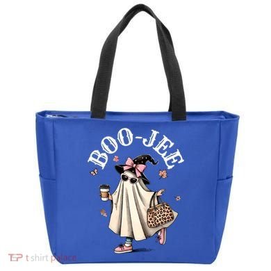Cute Boo Jee Ghost Halloween Leopard Ghost Coffee Funny Gift Tote Bag