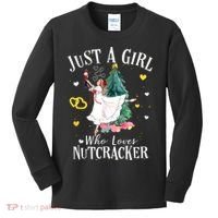 Christmas Ballet Just A Girl Who Loves Nutcrackers Gift Kids Long Sleeve Shirt thumb 0