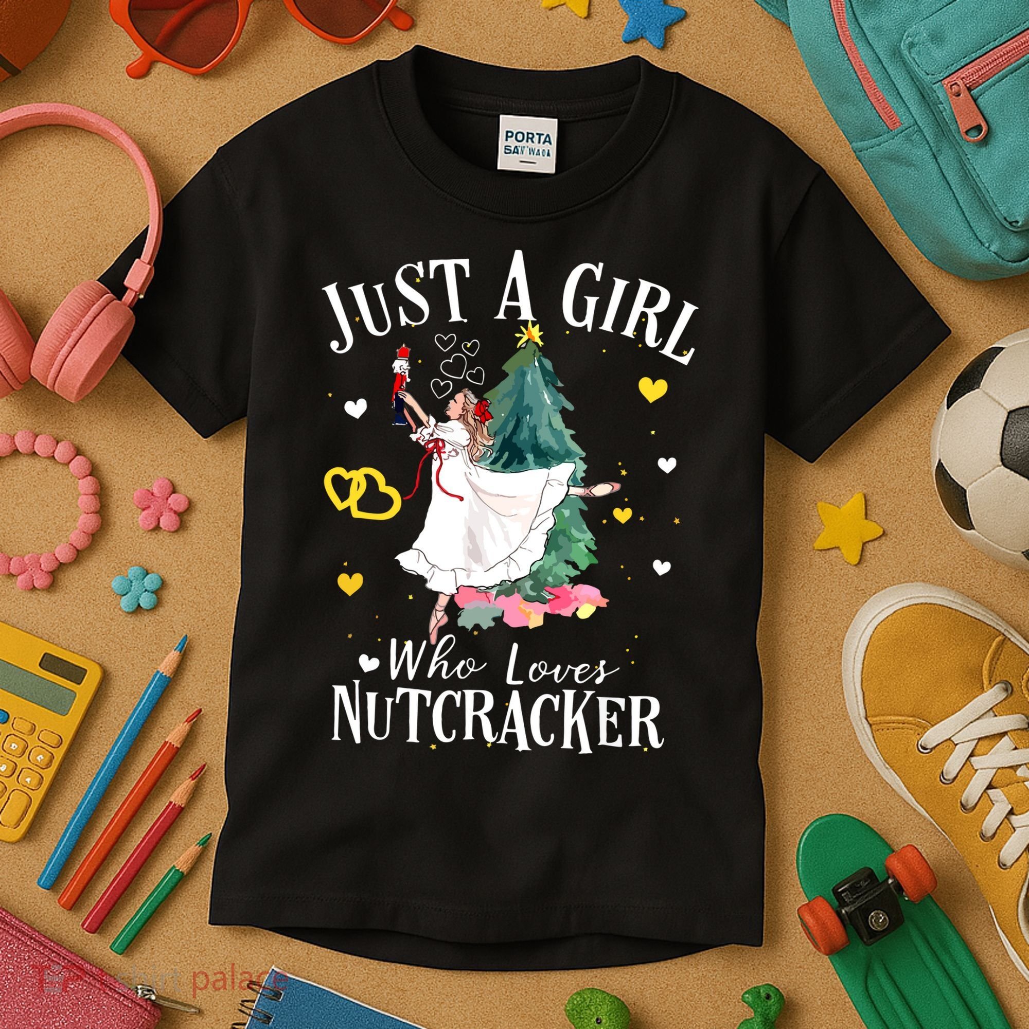 Christmas Ballet Just A Girl Who Loves Nutcrackers Gift Kids T-Shirt