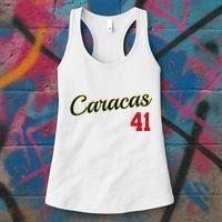 Caracas Baseball Jersey Franela Beisbol Venezuela 41 Women's Tank Top thumb 3
