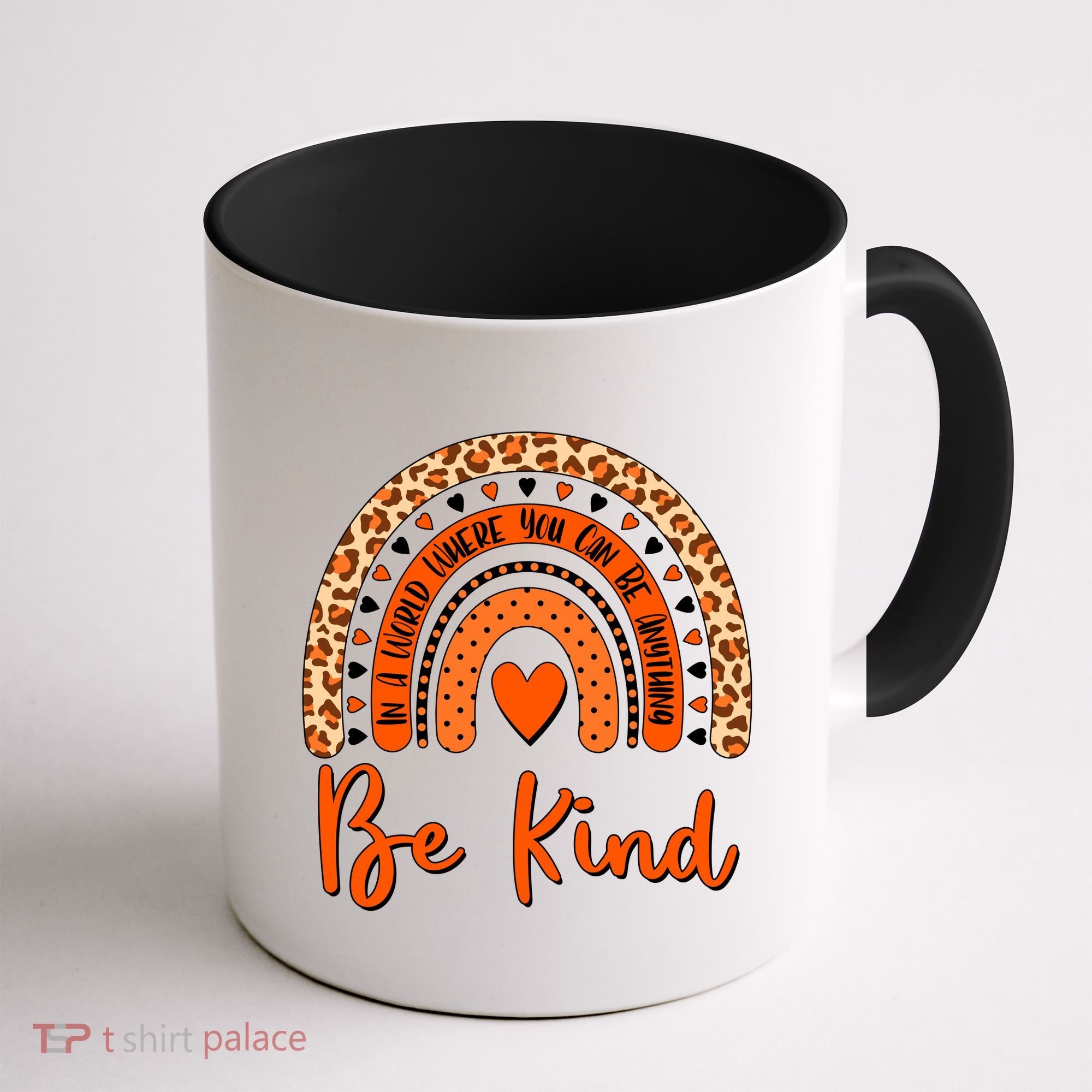 Cute Be Kind Wear Orange Rainbow Coffee Mug