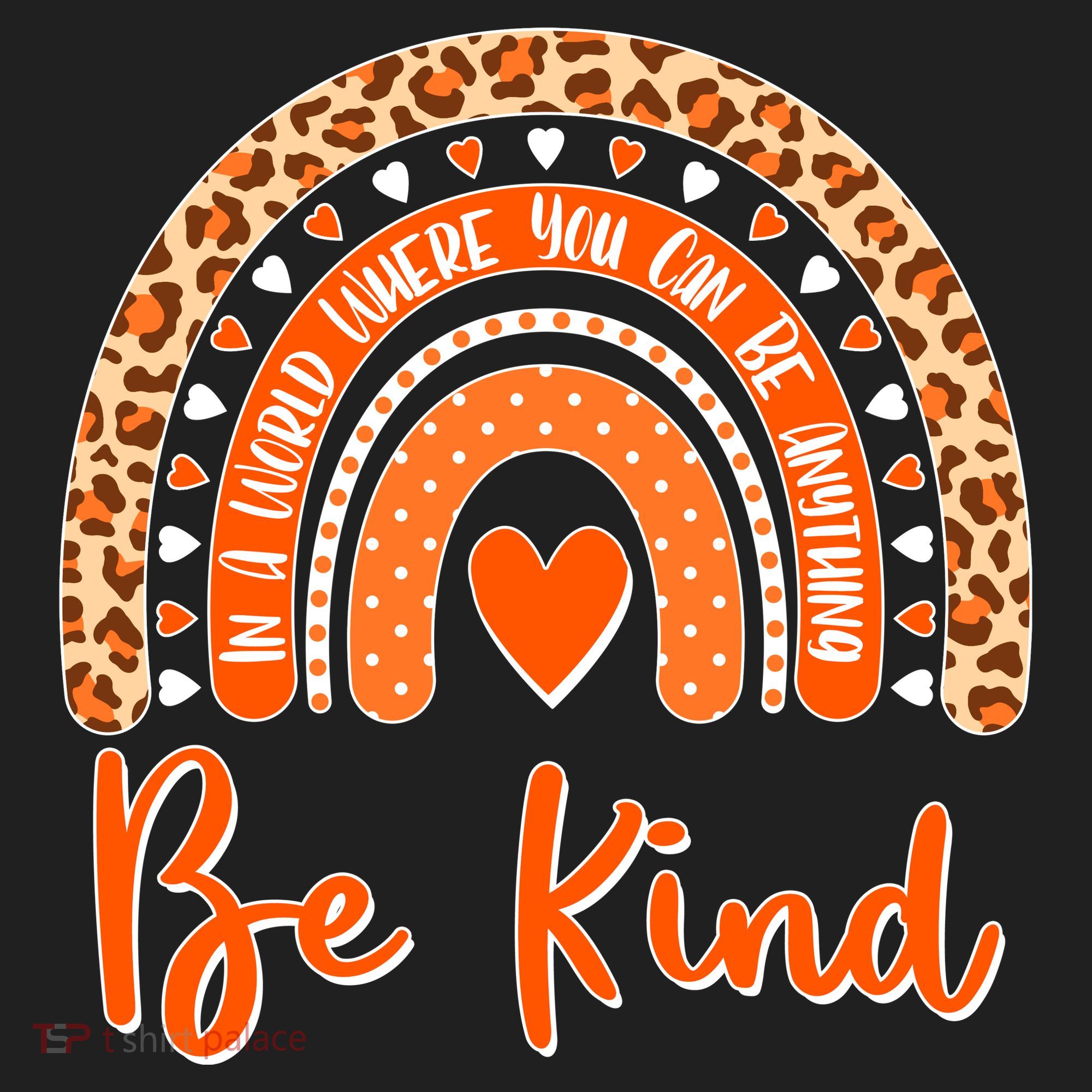 Cute Be Kind Wear Orange Rainbow Beanie