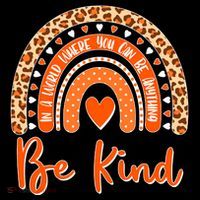 Cute Be Kind Wear Orange Rainbow Women's Hoodie thumb 2