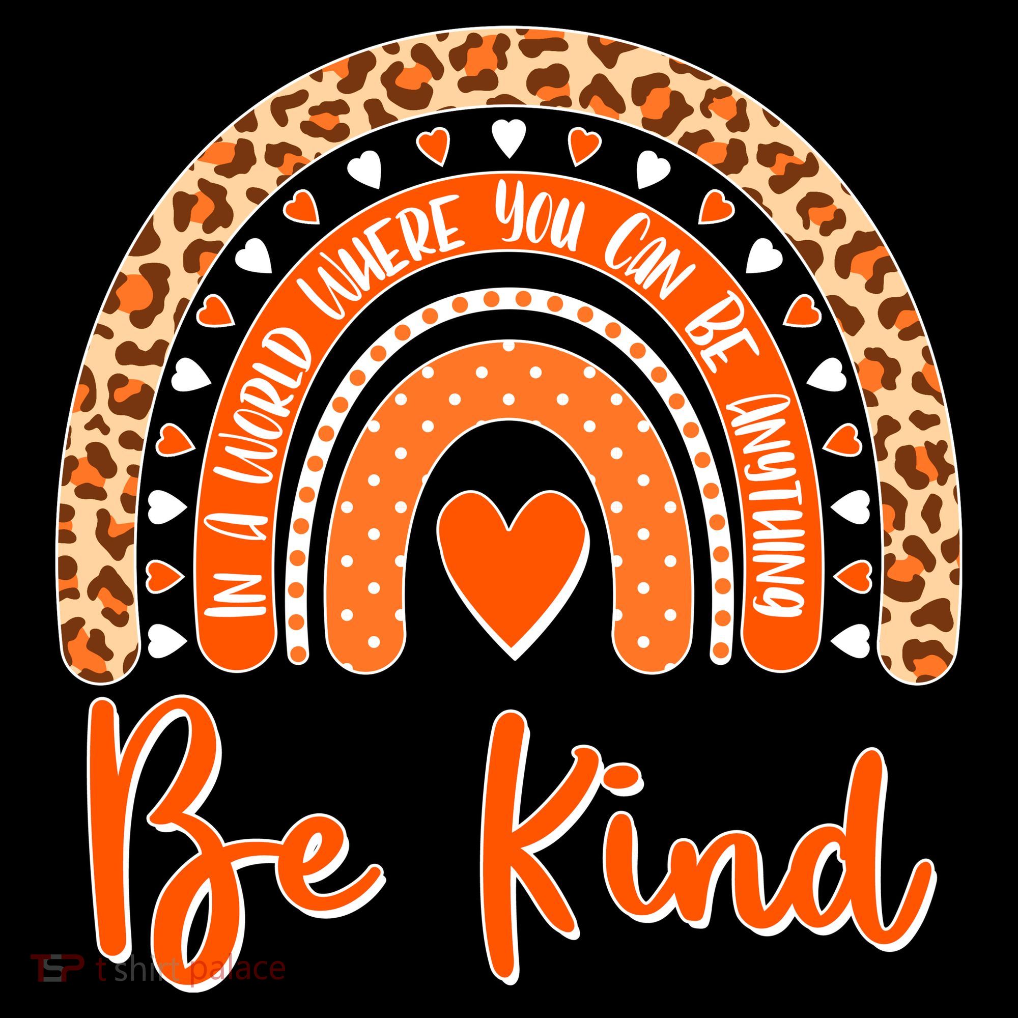 Cute Be Kind Wear Orange Rainbow Women's Hoodie