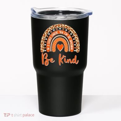Cute Be Kind Wear Orange Rainbow Tumbler