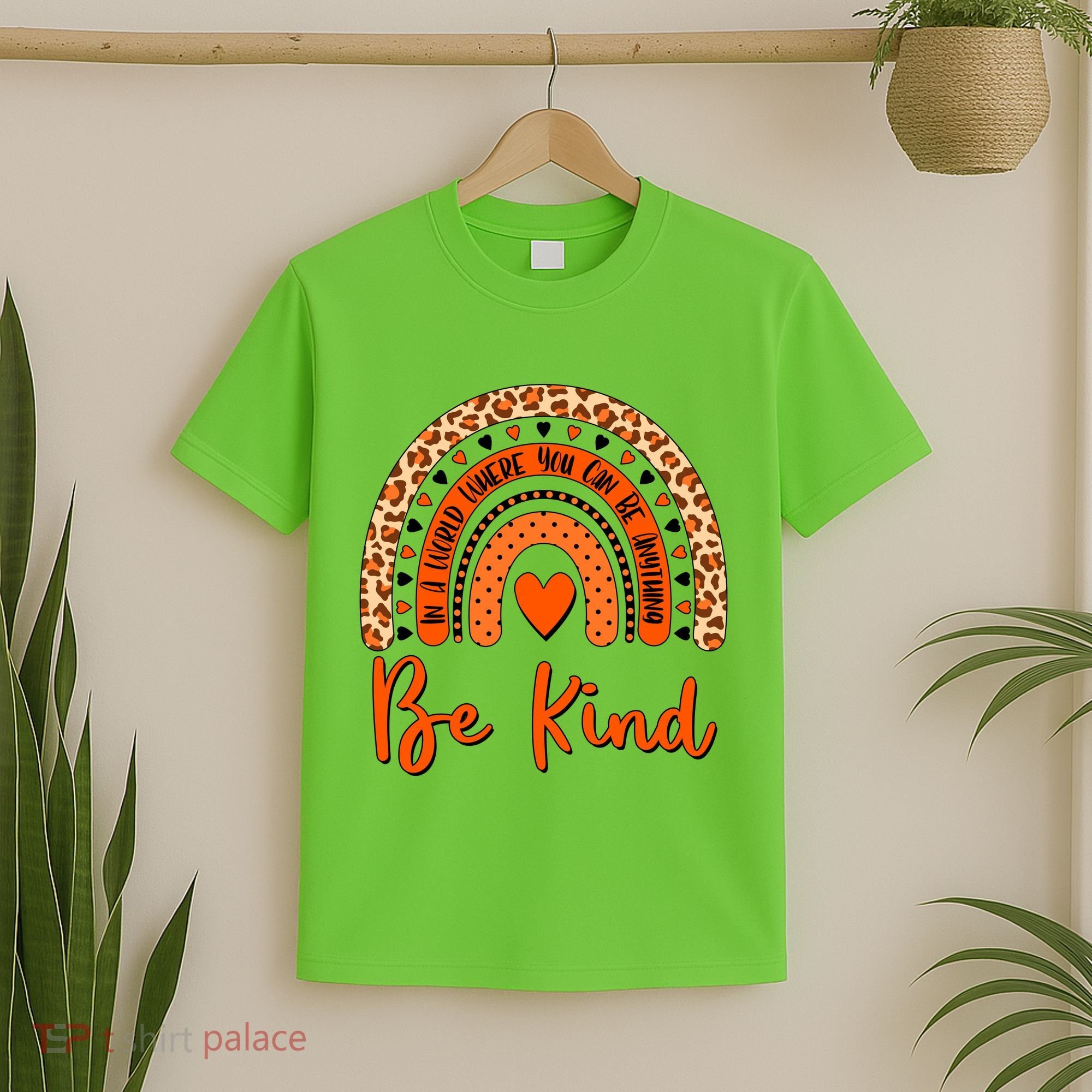 Cute Be Kind Wear Orange Rainbow T-Shirt