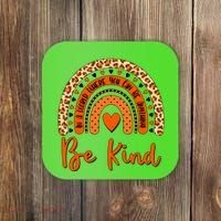 Cute Be Kind Wear Orange Rainbow Coaster thumb 0