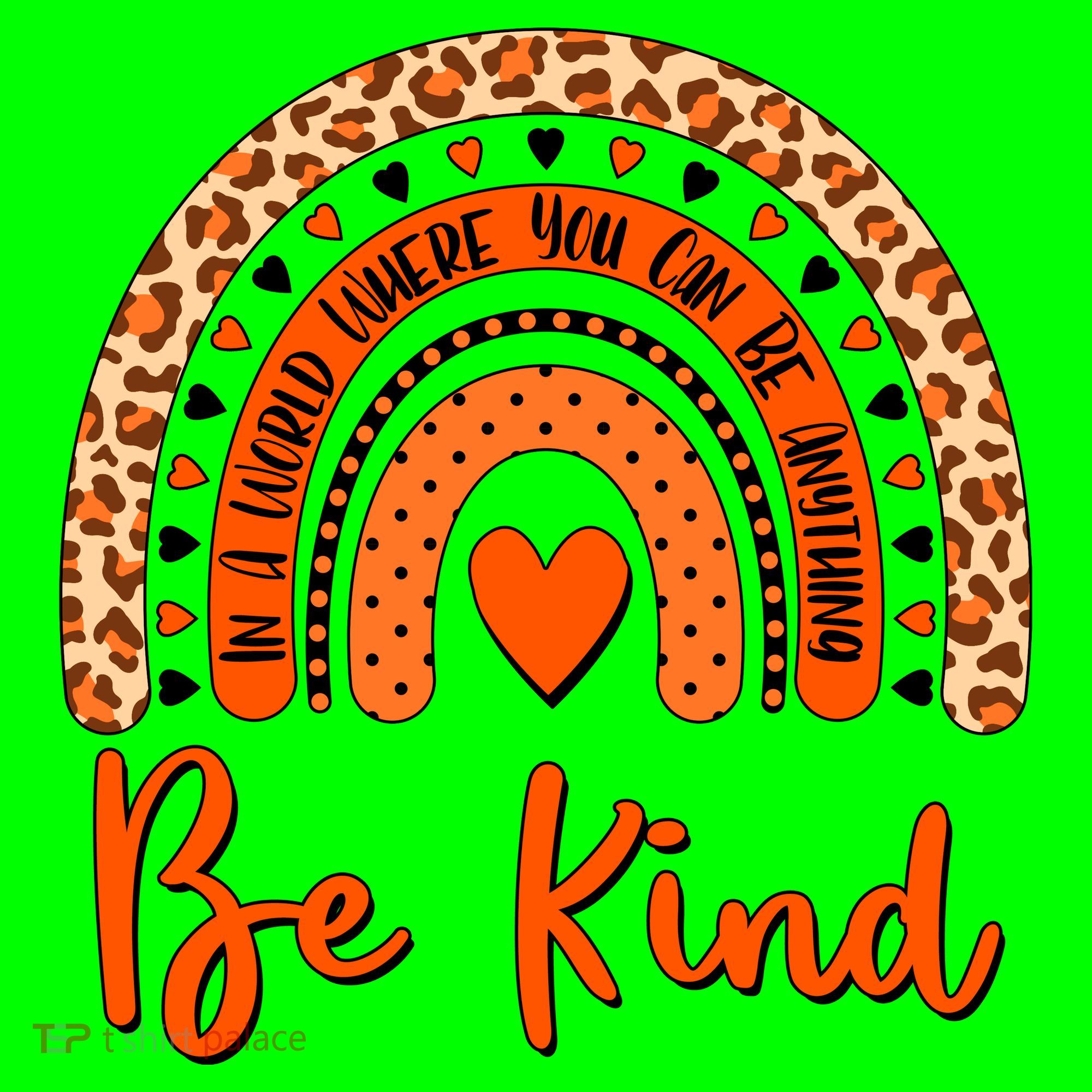 Cute Be Kind Wear Orange Rainbow Mousepad