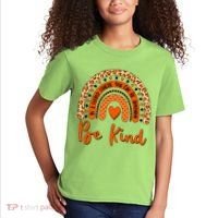 Cute Be Kind Wear Orange Rainbow Kids T-Shirt thumb 2